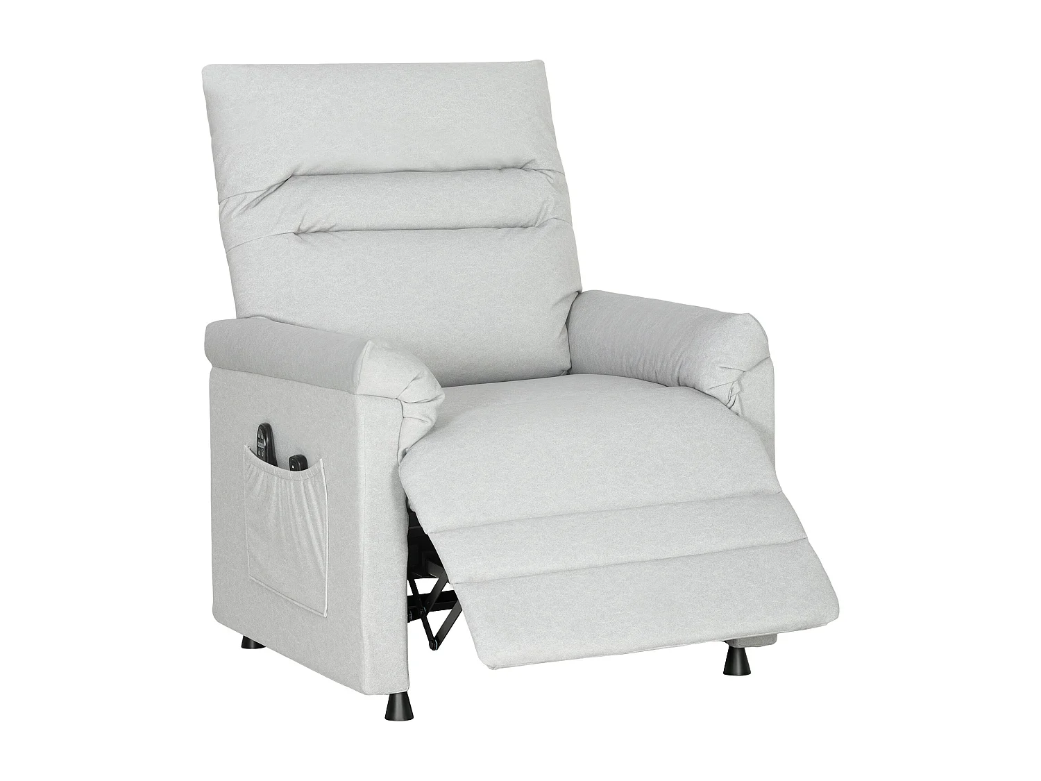 Poltrona relax reclinabile con riscaldamento e massaggio grigio