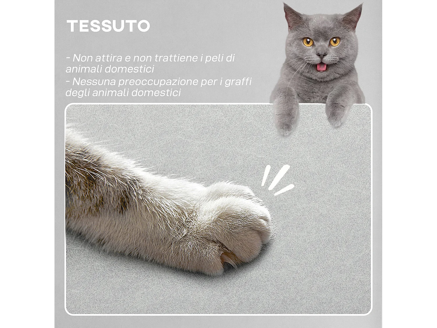 Poltrona relax reclinabile con riscaldamento e massaggio grigio