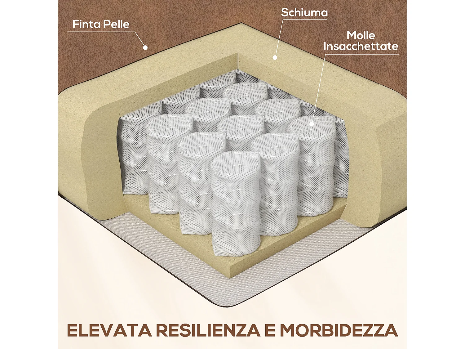 Poltrona relax reclinabile a 150° massaggiante e riscaldante marrone