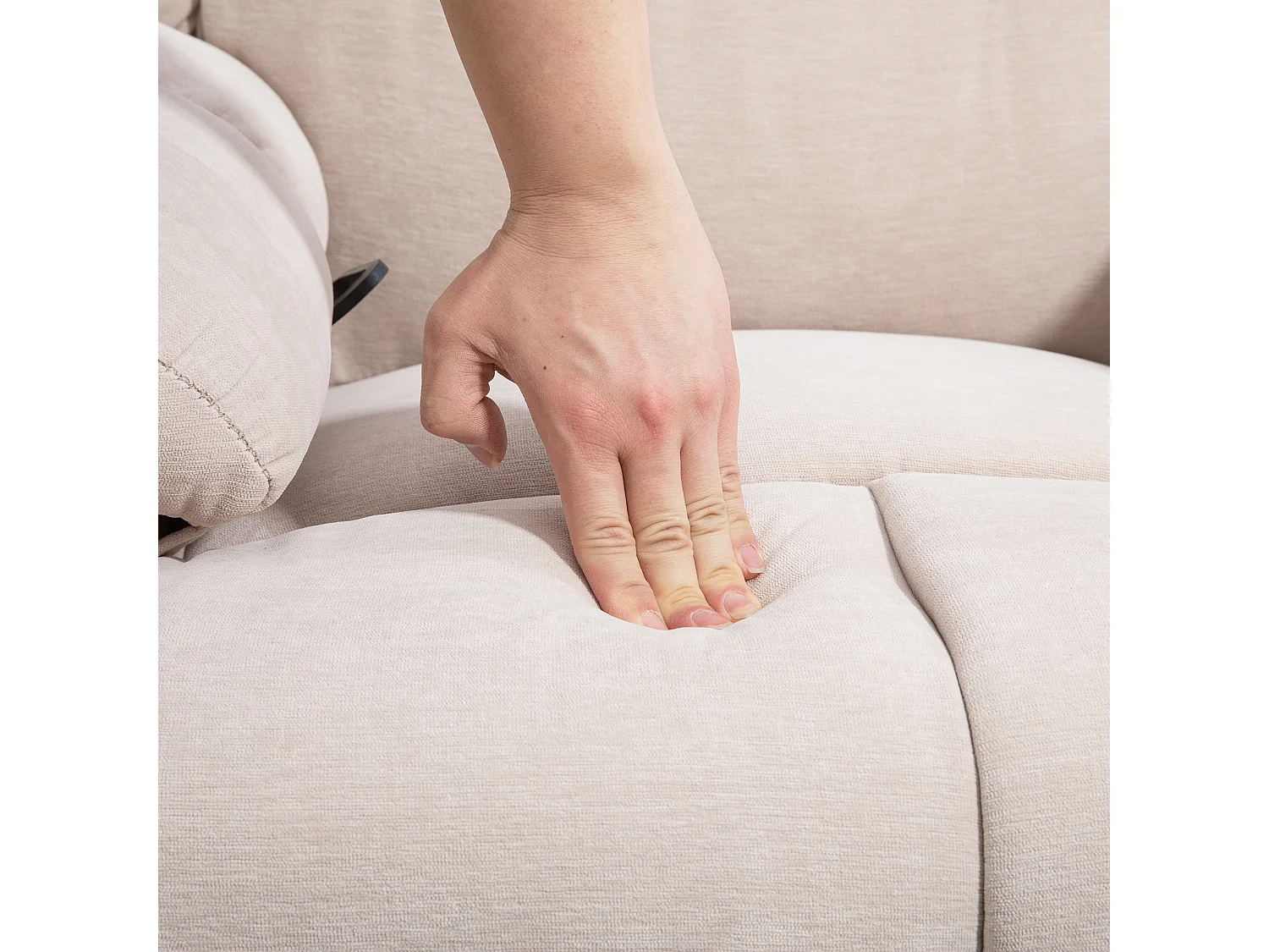 Poltrona reclinabile massaggiante e riscaldata con 5 programmi beige