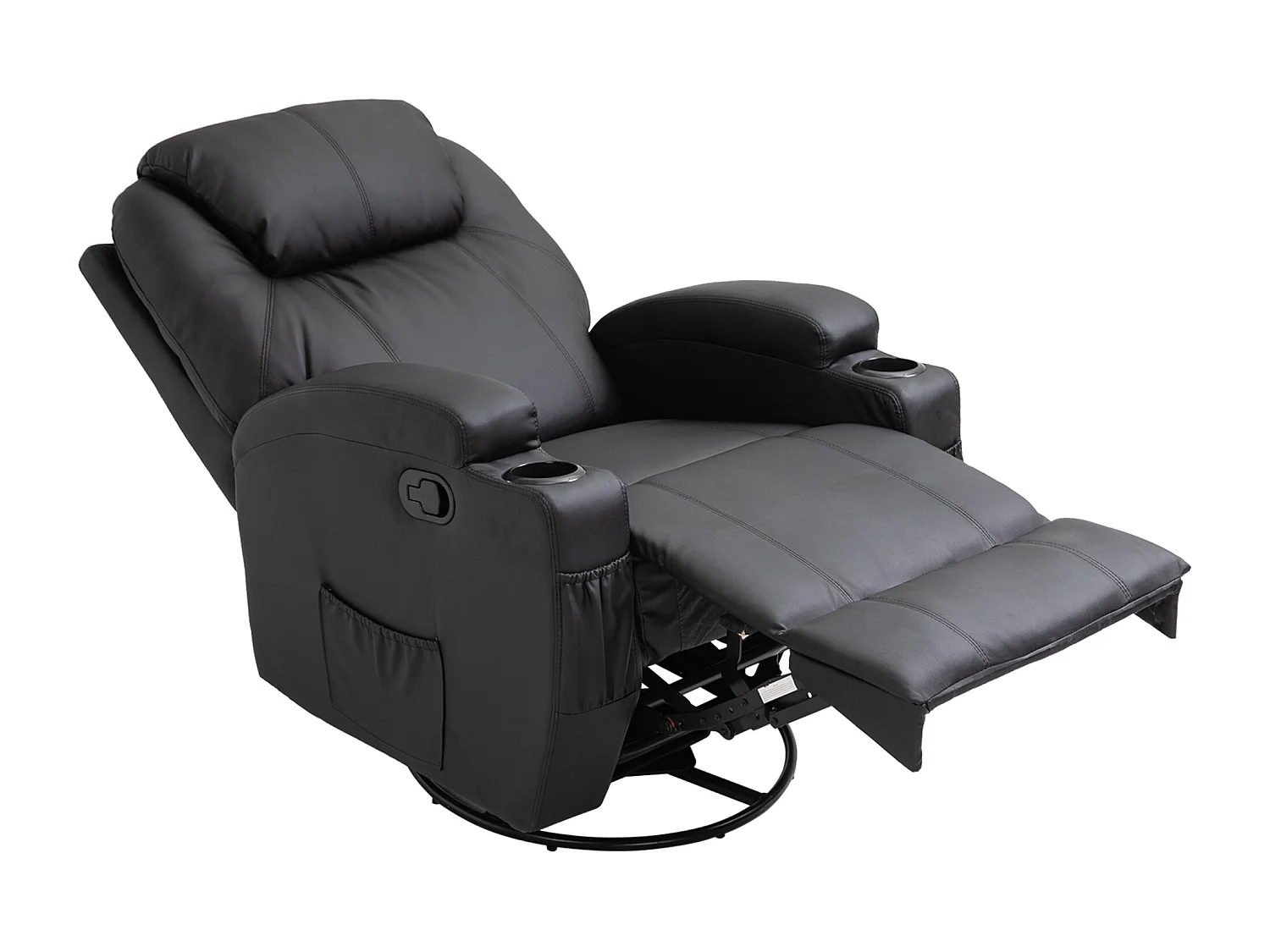 Poltrona massaggiante 5 modalità reclinabile con poggiapiedi