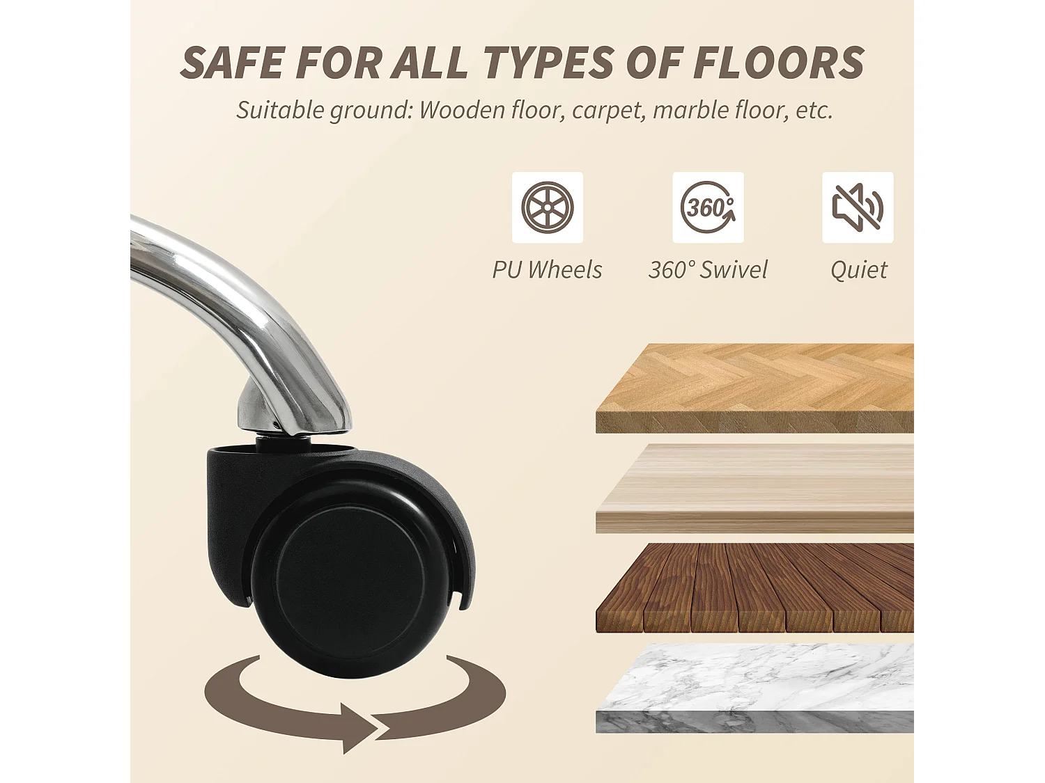 Poltrona da ufficio massaggiante e riscaldata in tessuto grigio