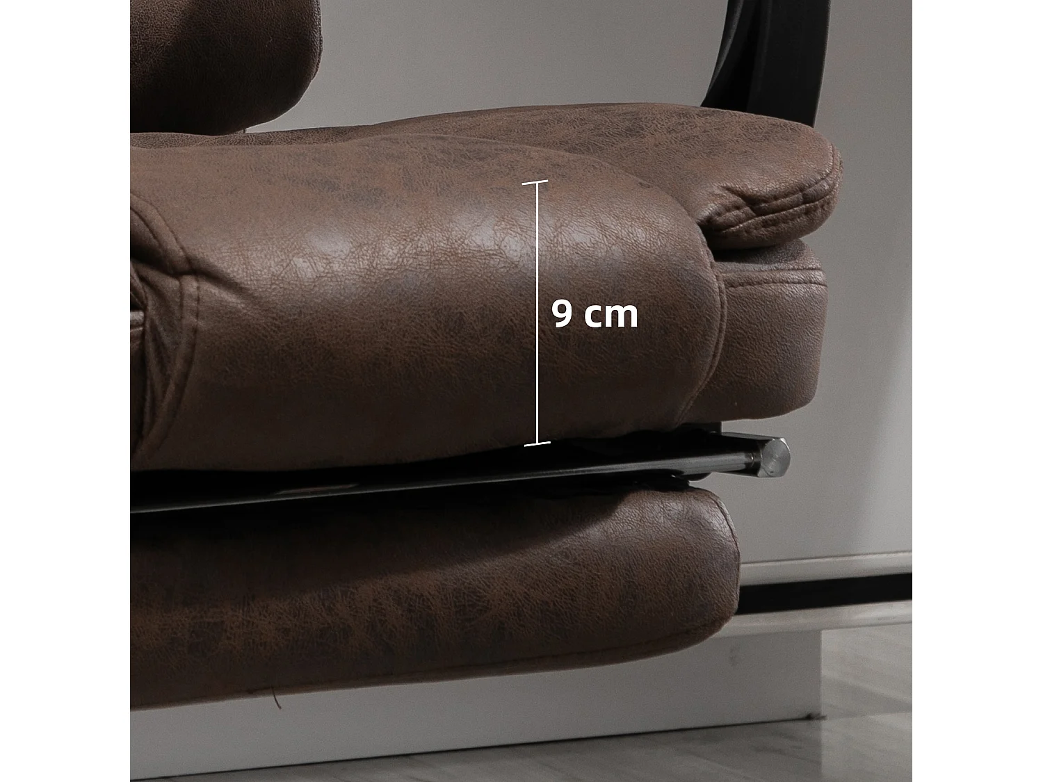 Poltrona da ufficio reclinabile con 6 punti di massaggio marrone