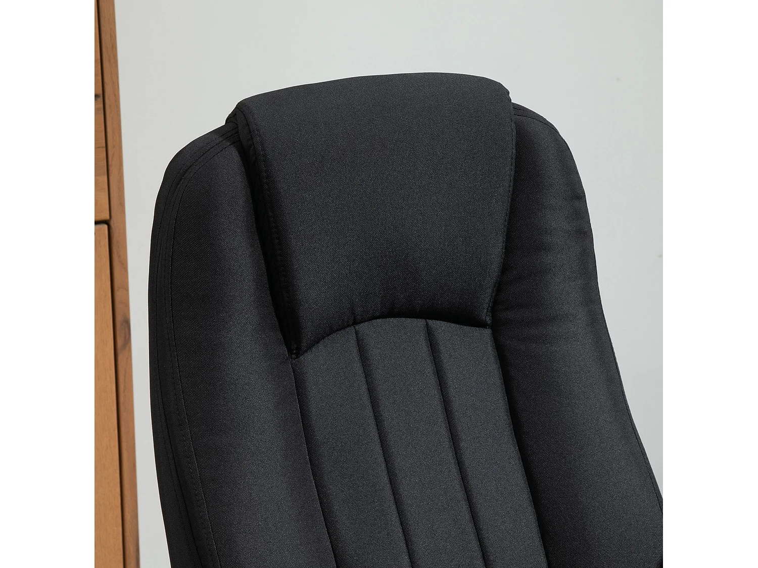 Poltrona da ufficio massaggiante ad altezza regolabile nera