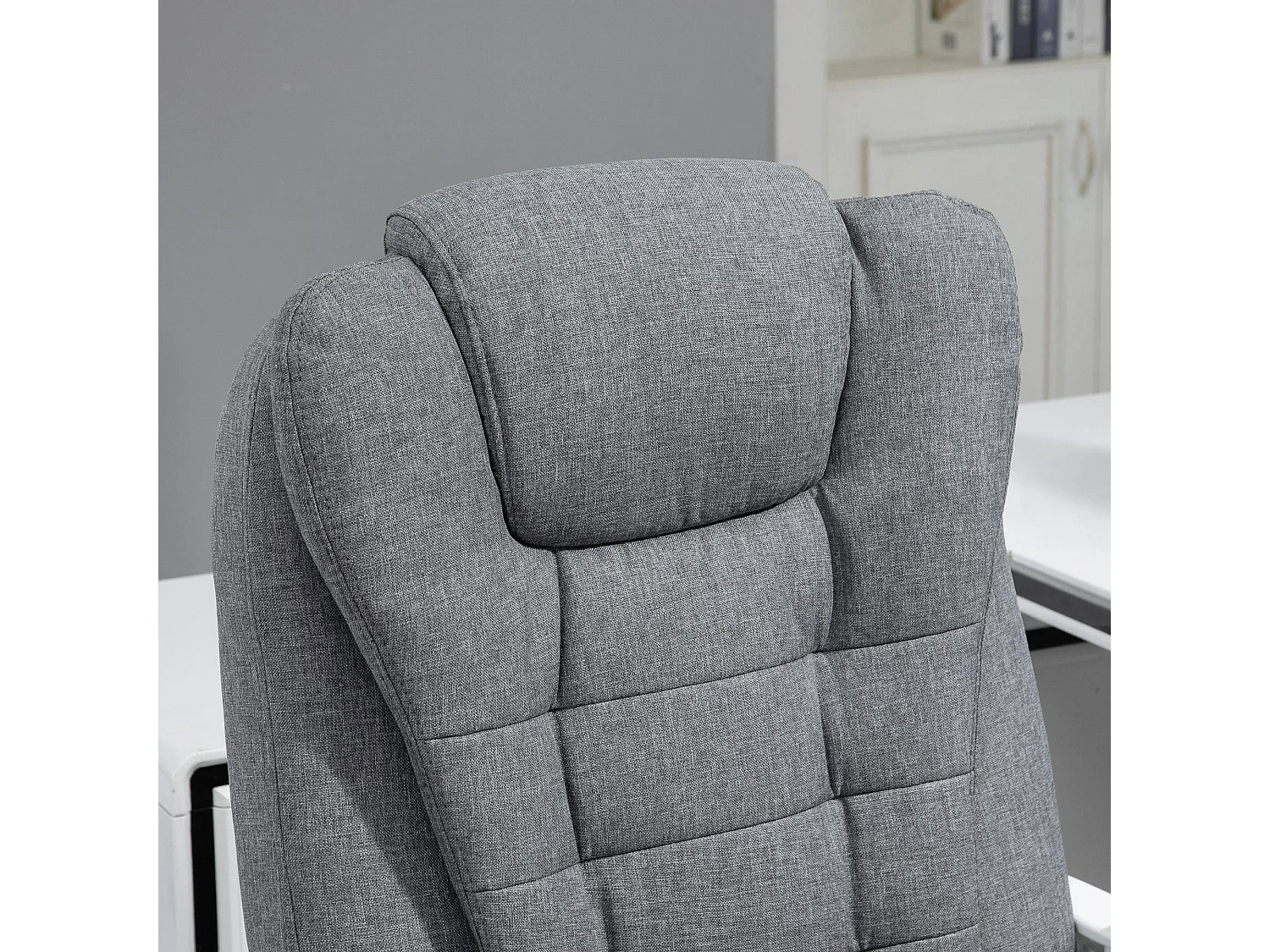 Poltrona da ufficio reclinabile con 6 punti di massaggio grigio