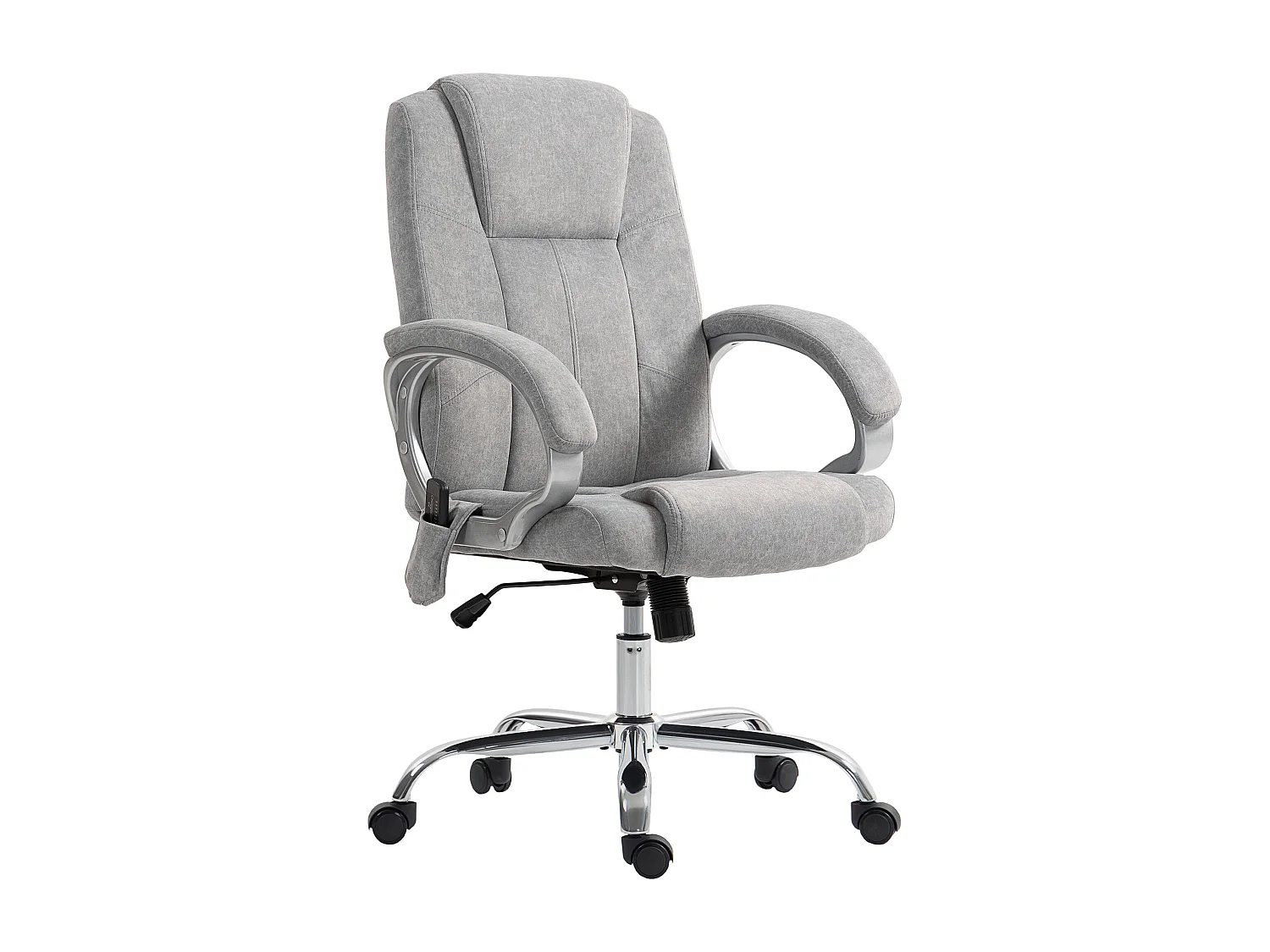 Poltrona da ufficio massaggiante e riscaldata con braccioli grigio