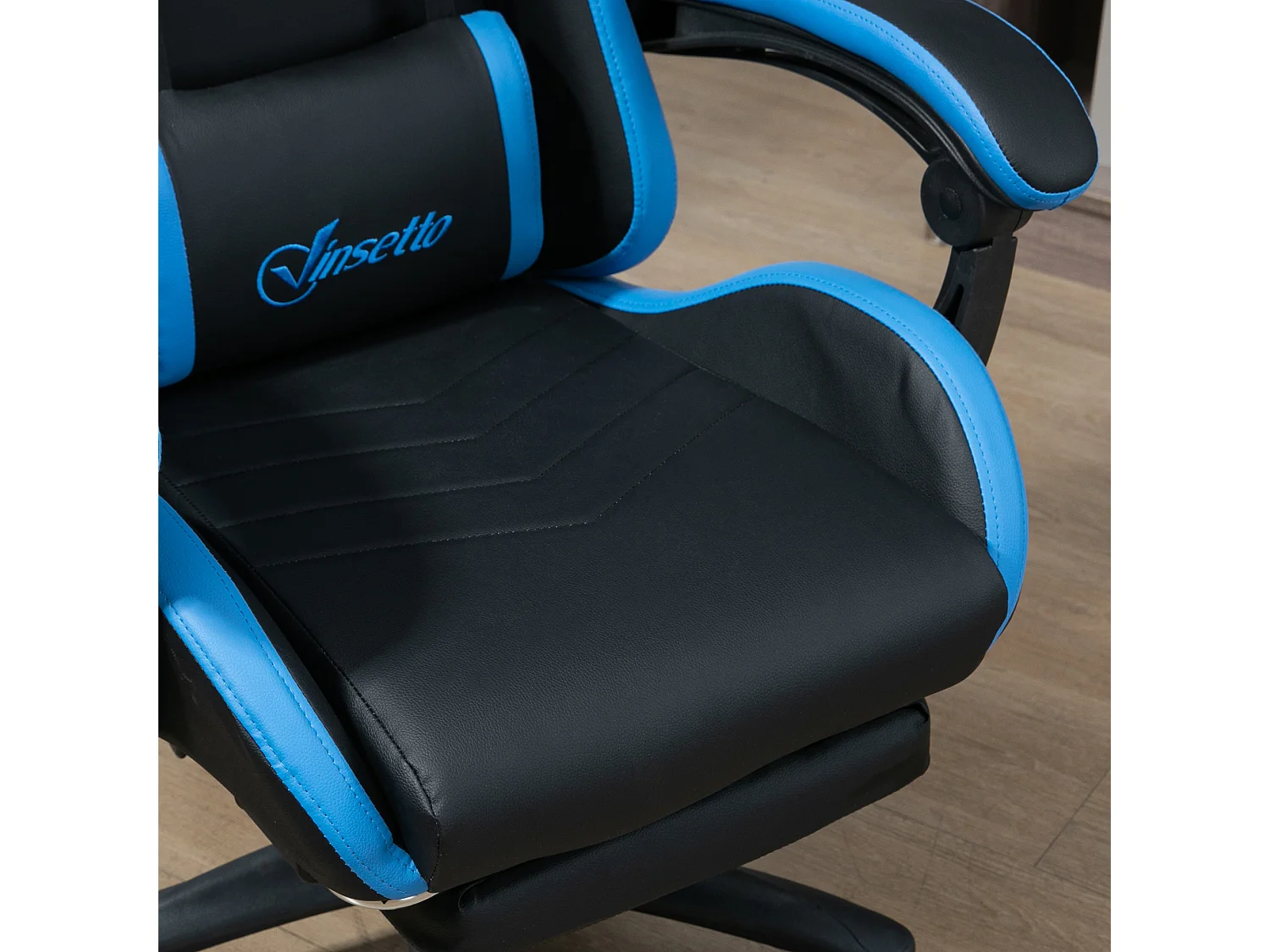Sedia gaming altezza regolabile con schienale reclinabile blu