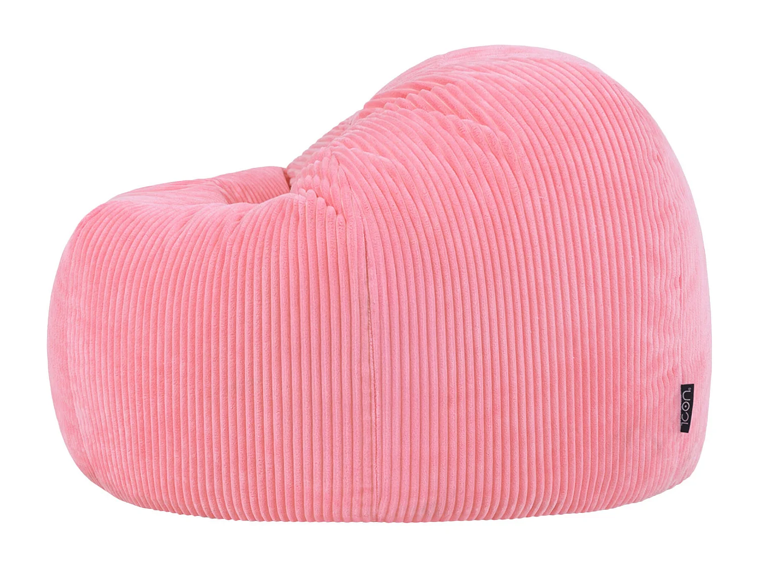 Pouf classique en velours côtelé, rose bubble-gum, chambre et salon - KINGSTON