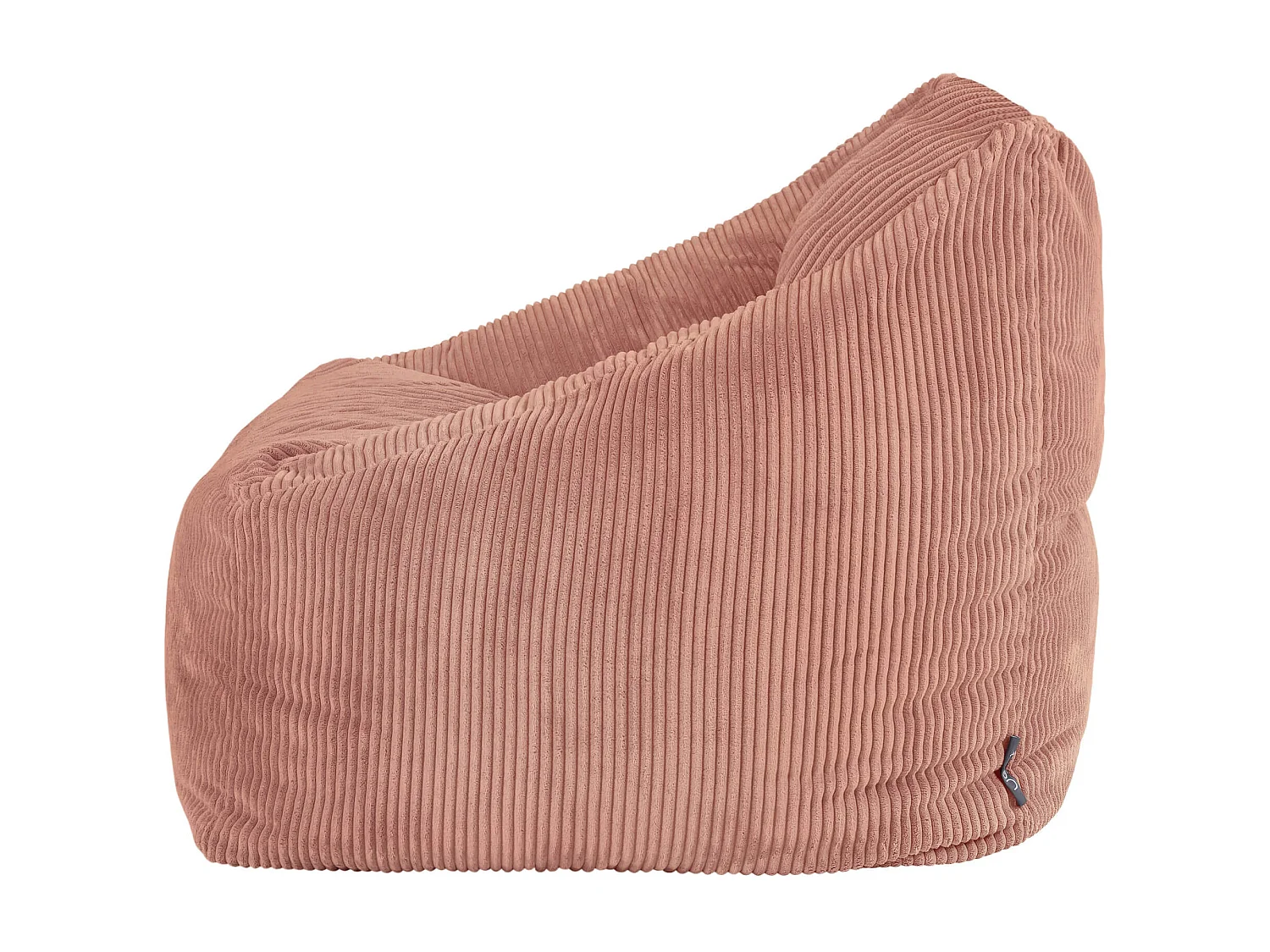 Pouf fauteuil salon ou chambre velours côtelé rose aube - NATALIA