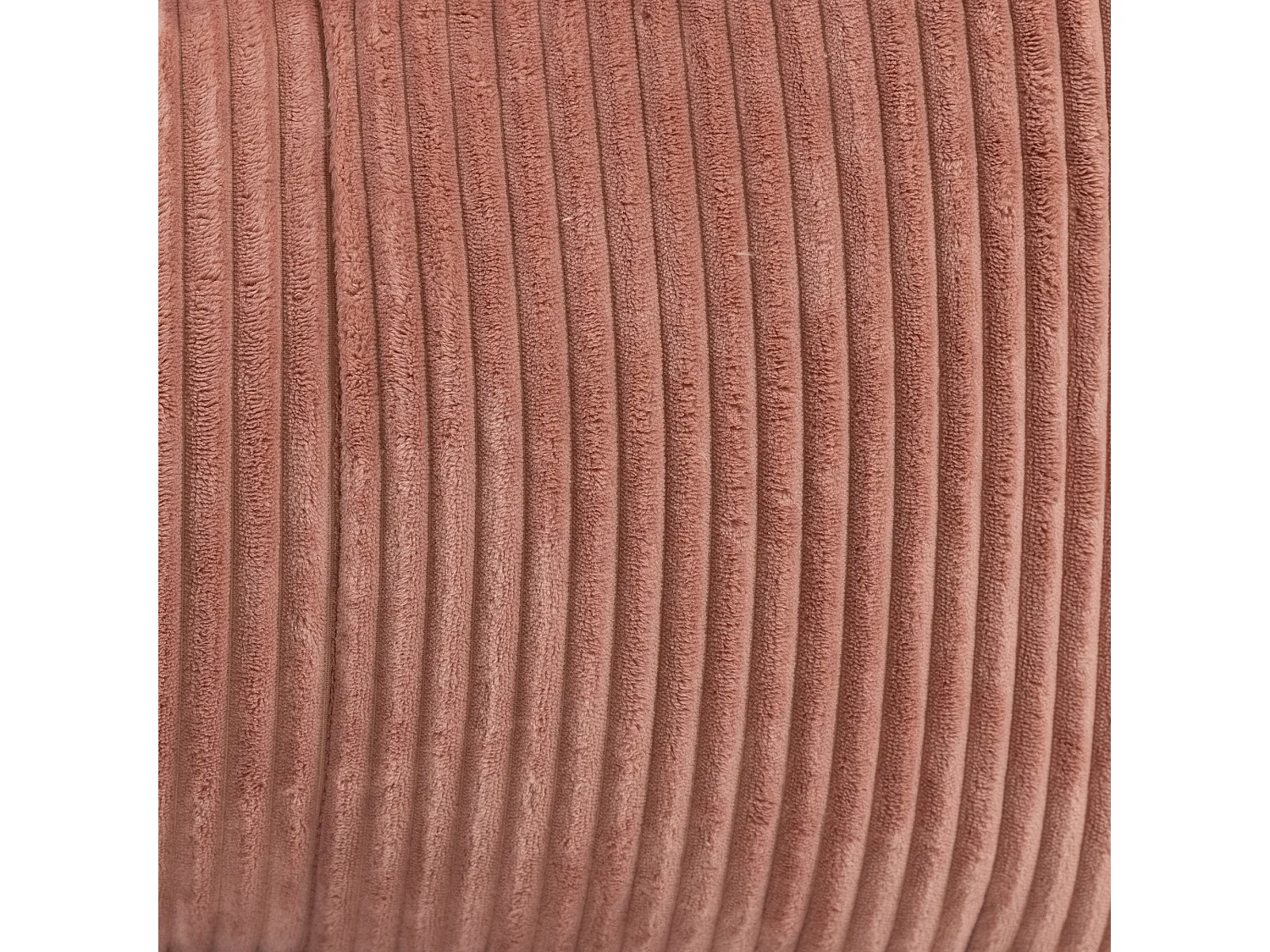 Pouf fauteuil salon ou chambre velours côtelé rose aube - NATALIA