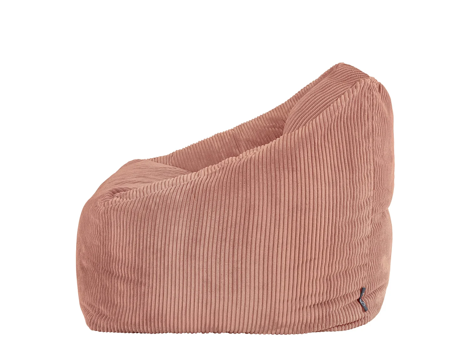 Pouf fauteuil salon ou chambre velours côtelé rose aube - NATALIA