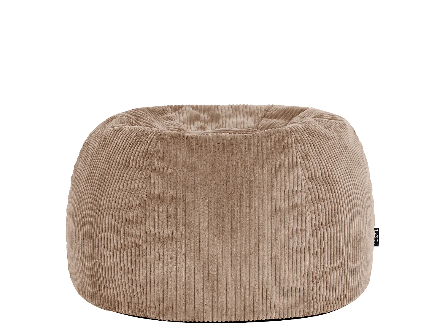 Pouf classique en velours côtelé, brun moka, chambre et salon - KINGSTON