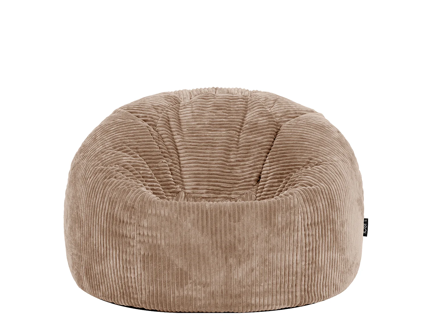 Pouf classique en velours côtelé, brun moka, chambre et salon - KINGSTON