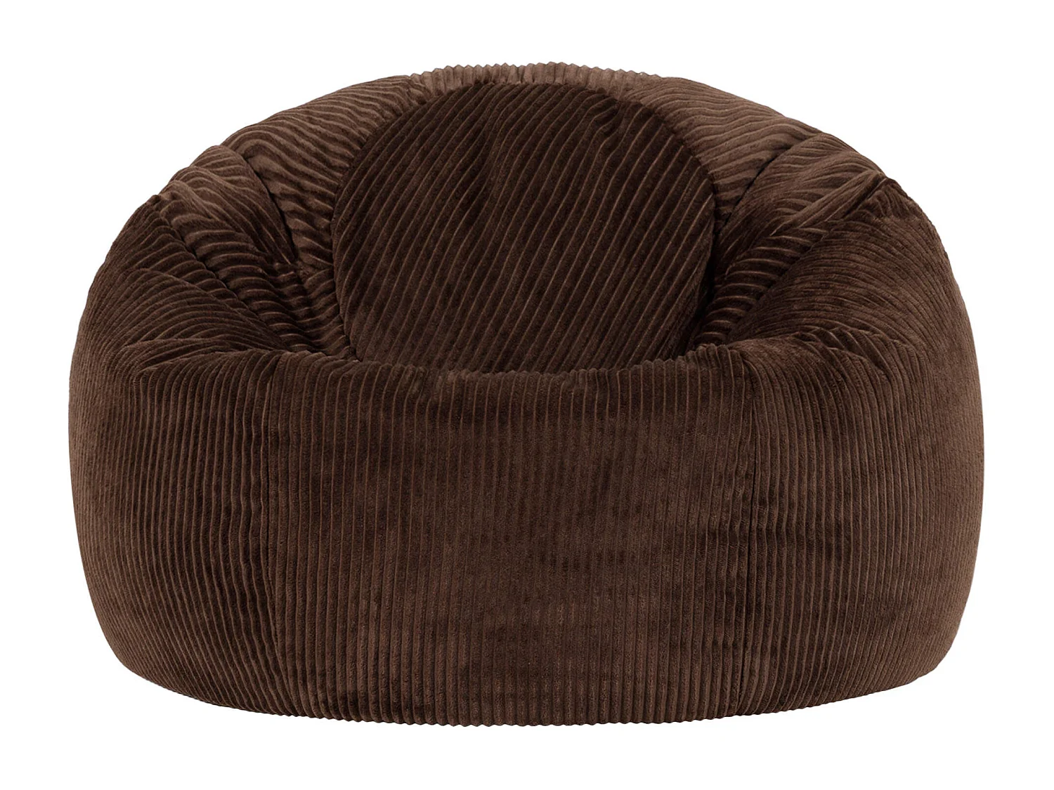 Pouf classique en velours côtelé, brun chocolat, chambre et salon - KINGSTON