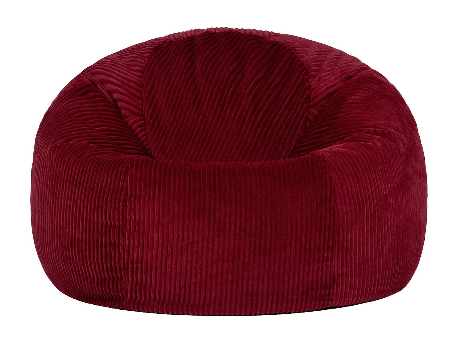 Pouf classique en velours côtelé, rouge bordeaux, chambre et salon - KINGSTON