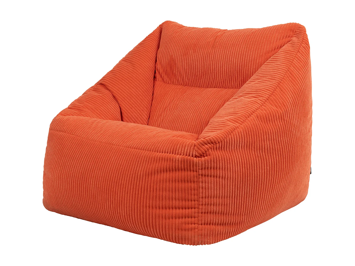 Pouf fauteuil salon ou chambre velours côtelé orage terracotta - NATALIA