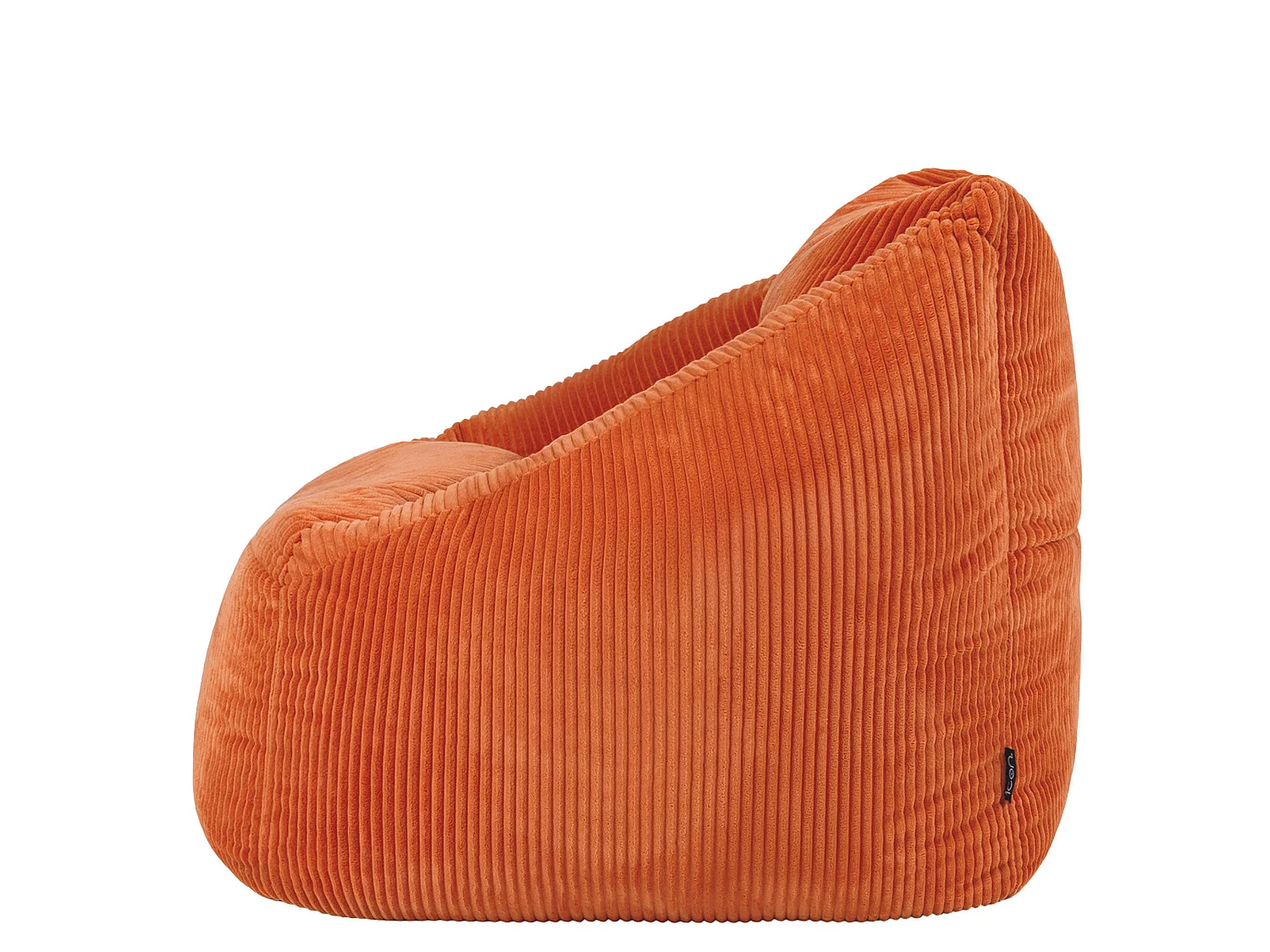 Pouf fauteuil salon ou chambre velours côtelé orage terracotta - NATALIA