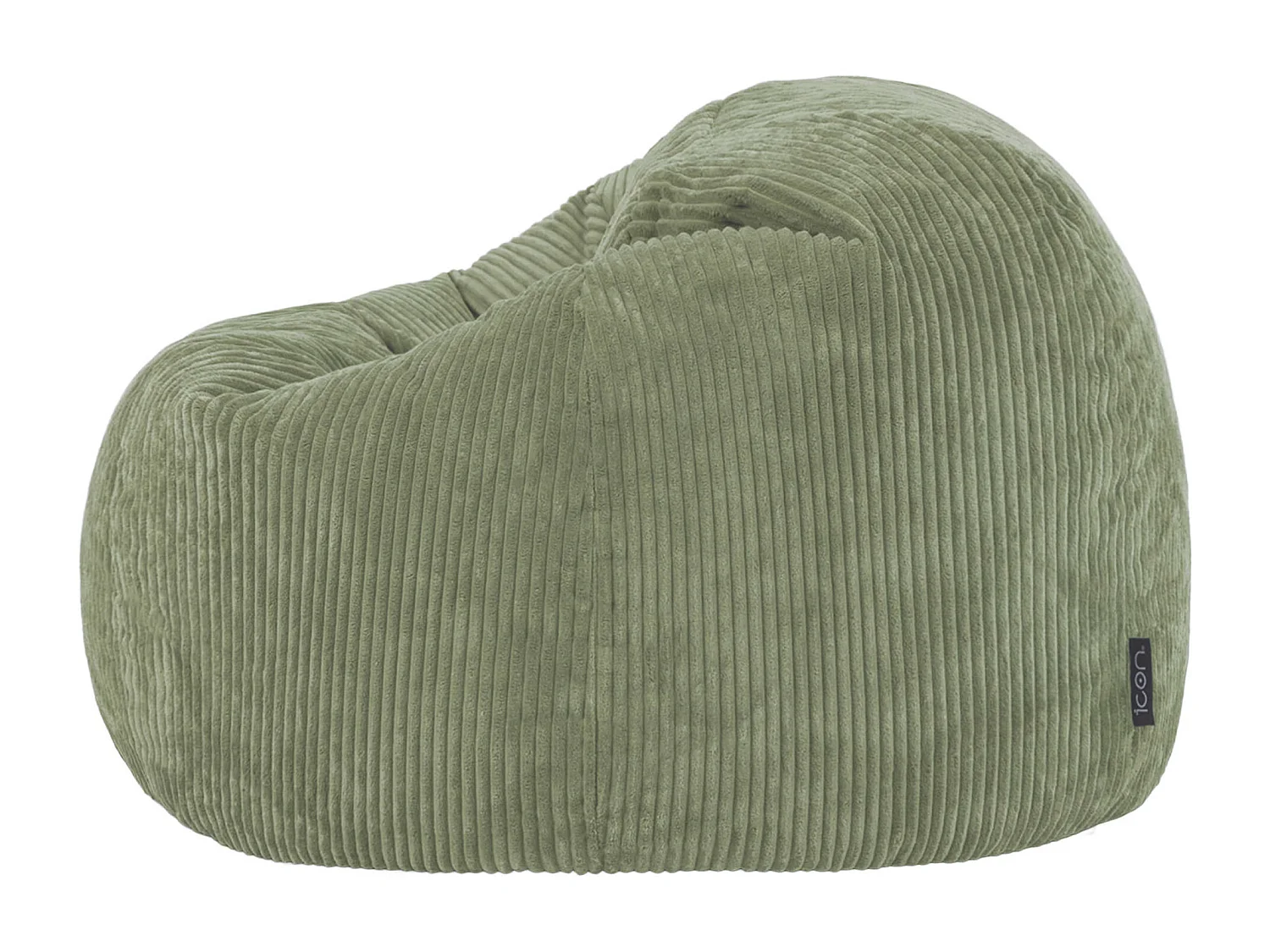 Pouf classique en velours côtelé, vert sauge, chambre et salon - KINGSTON