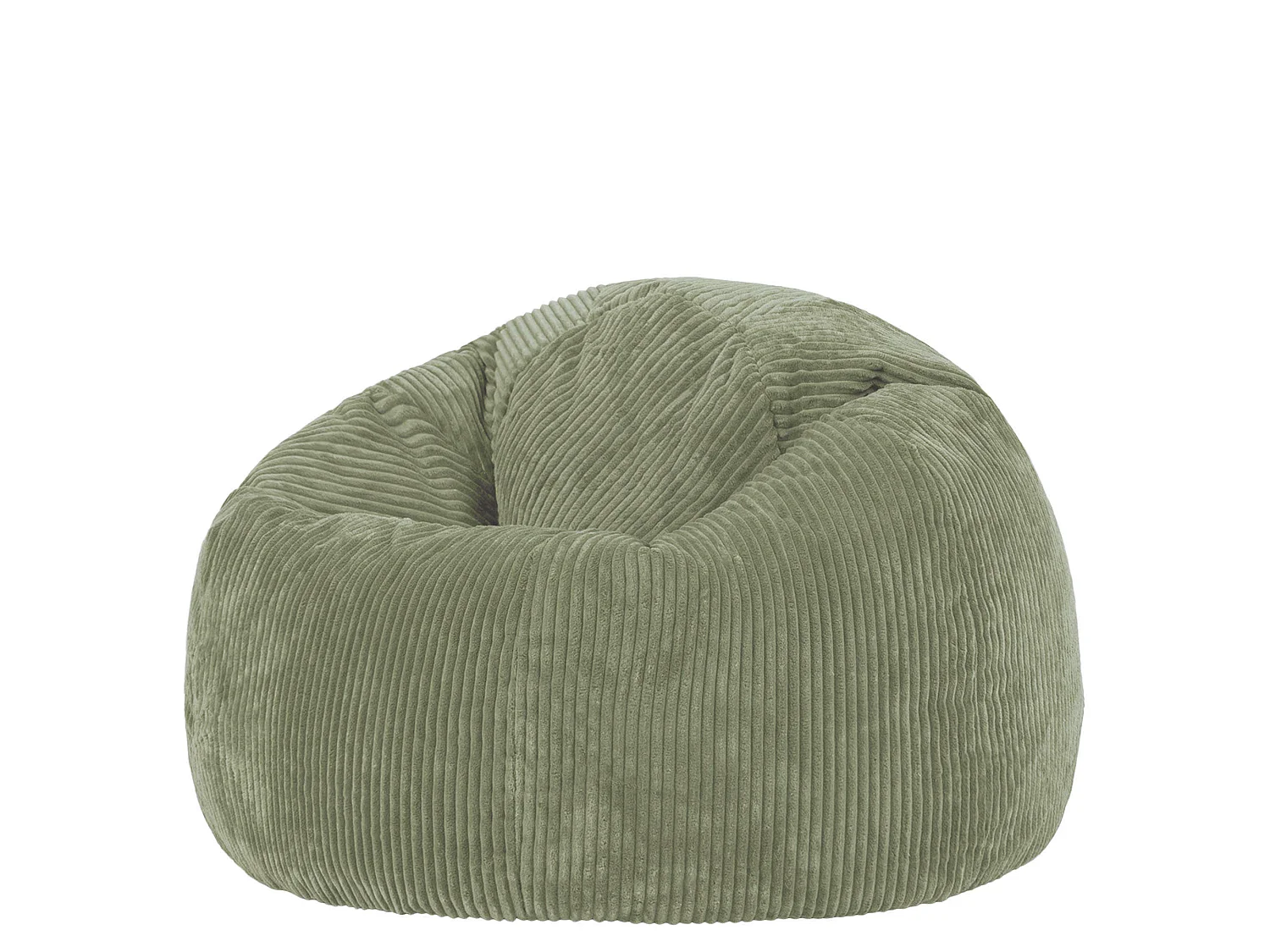 Pouf classique en velours côtelé, vert sauge, chambre et salon - KINGSTON