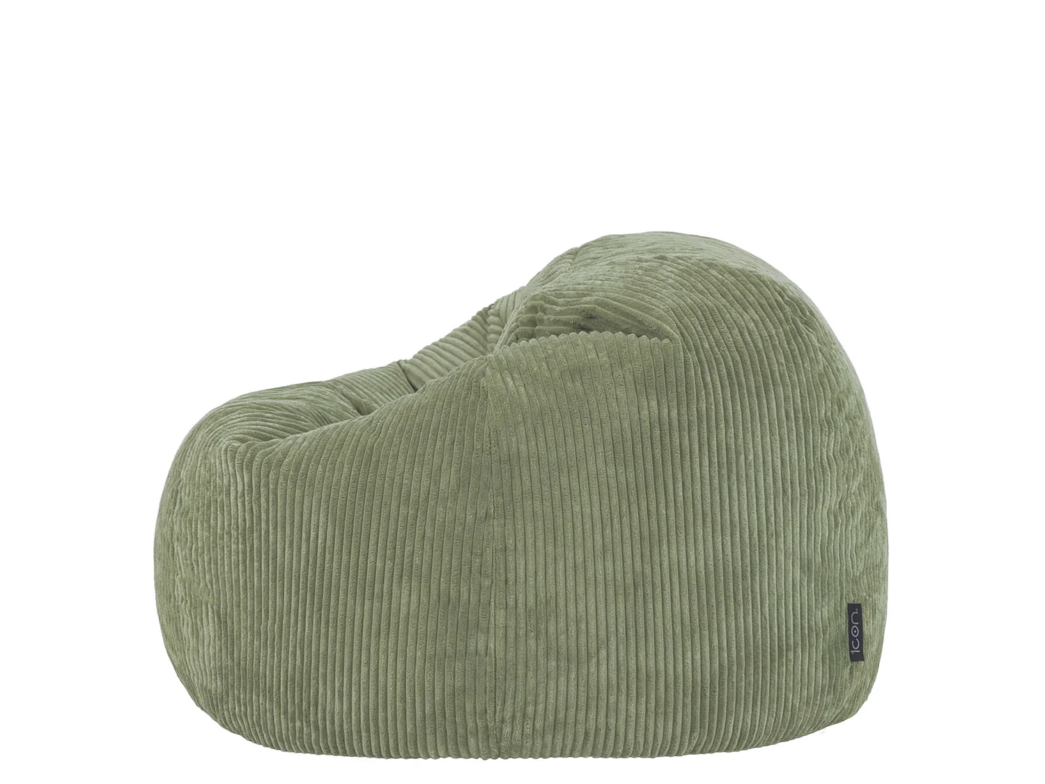 Pouf classique en velours côtelé, vert sauge, chambre et salon - KINGSTON