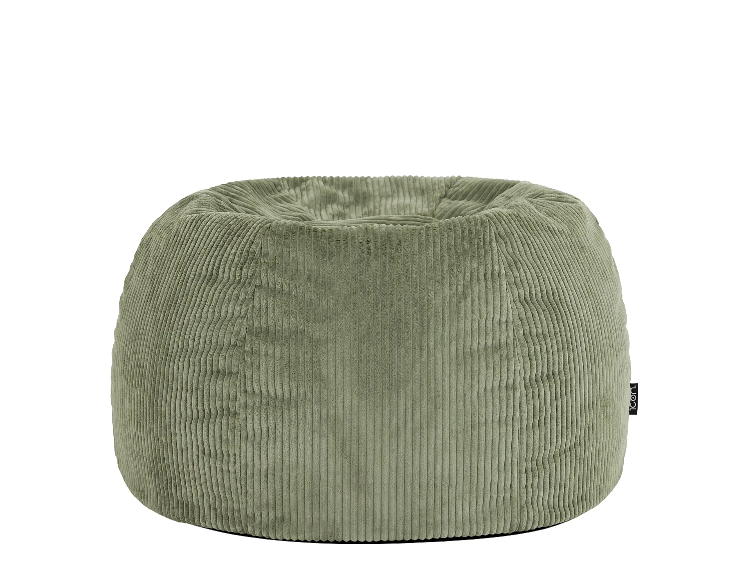 Pouf classique en velours côtelé, vert sauge, chambre et salon - KINGSTON