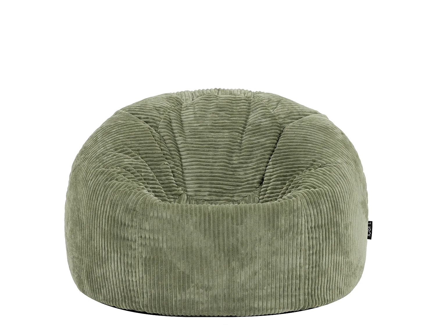 Pouf classique en velours côtelé, vert sauge, chambre et salon - KINGSTON