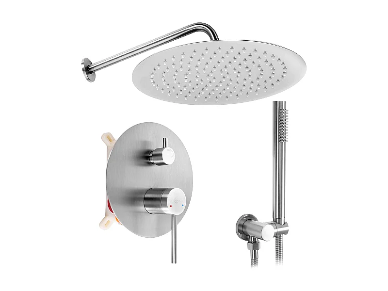 Kit De Douche Encastré Rea Foss Clif +Box Brush Nickel