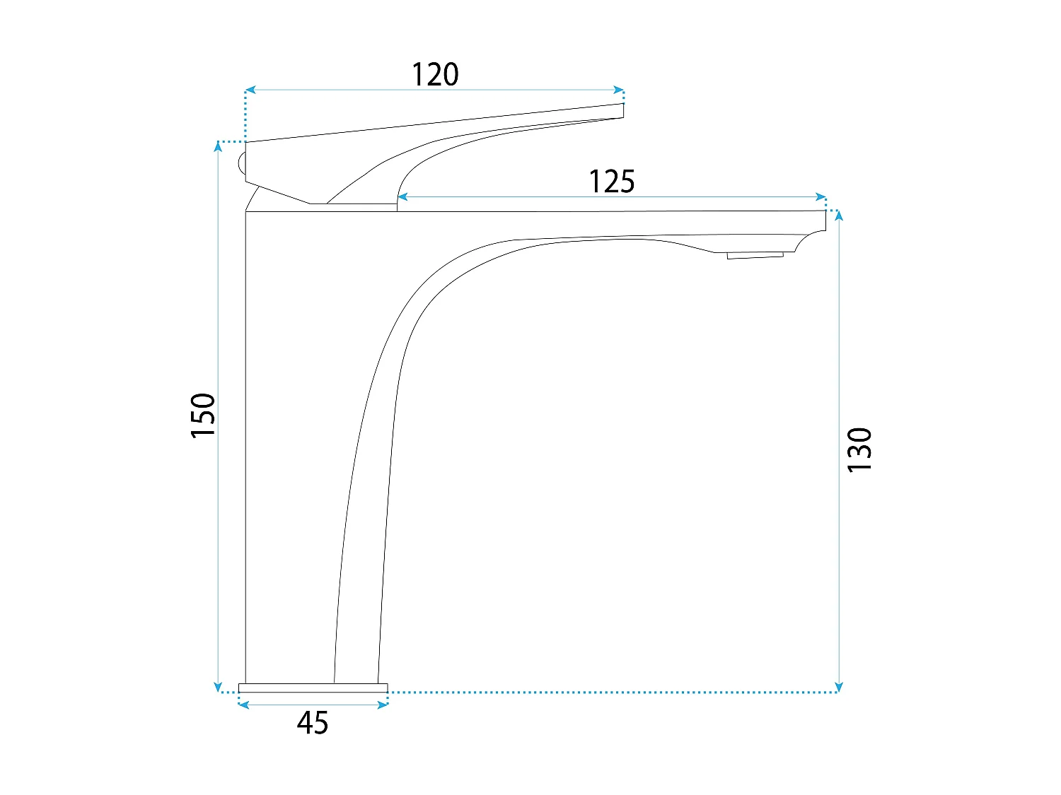 Robinet De Lavabo Rea Joe Low Brushed Gold