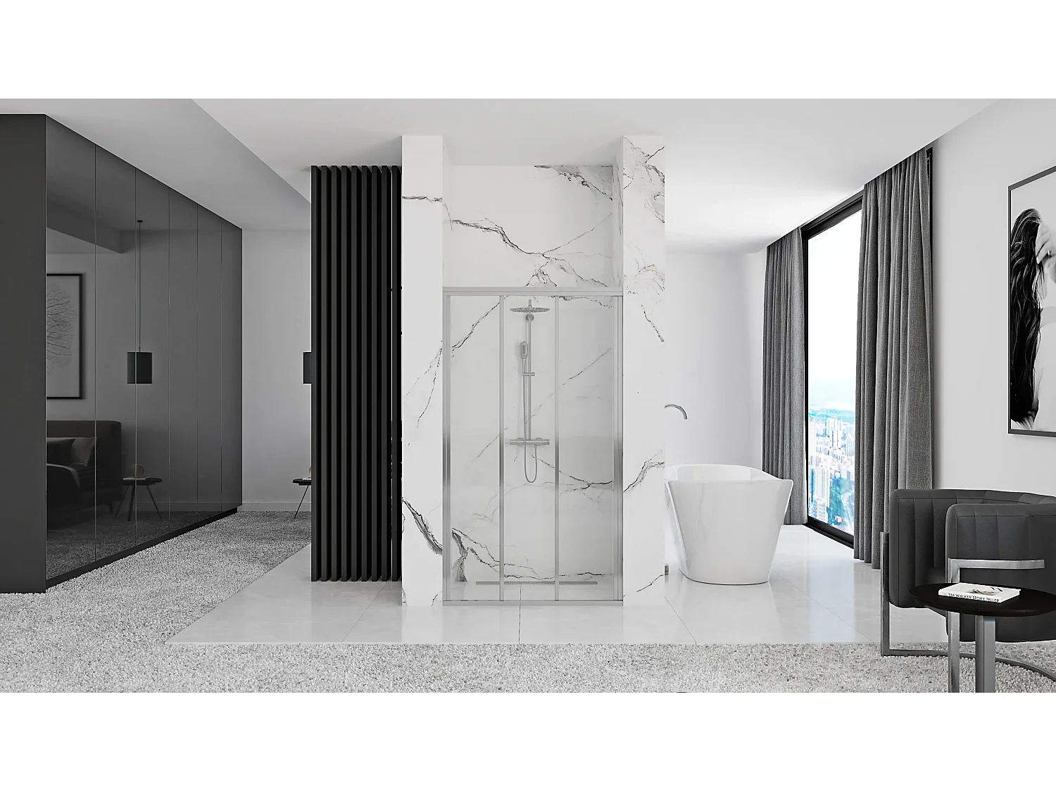 Porte De Douche Coulissante Rea Alex 130 Chrome