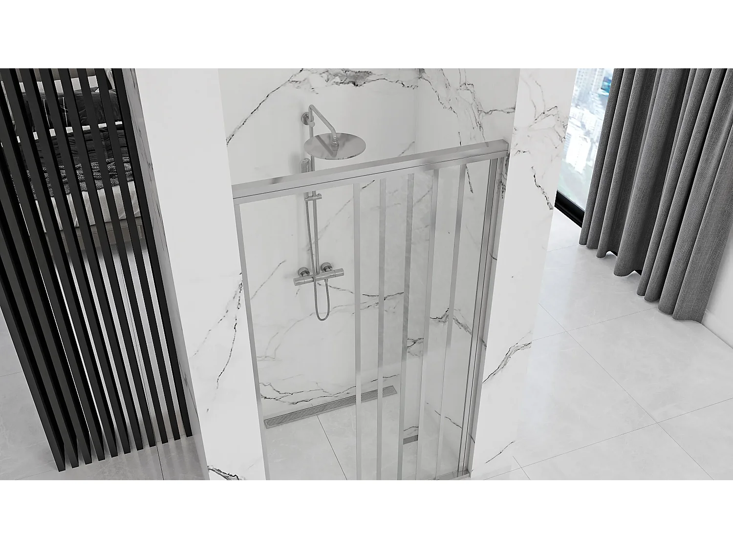 Porte De Douche Coulissante Rea Alex 130 Chrome