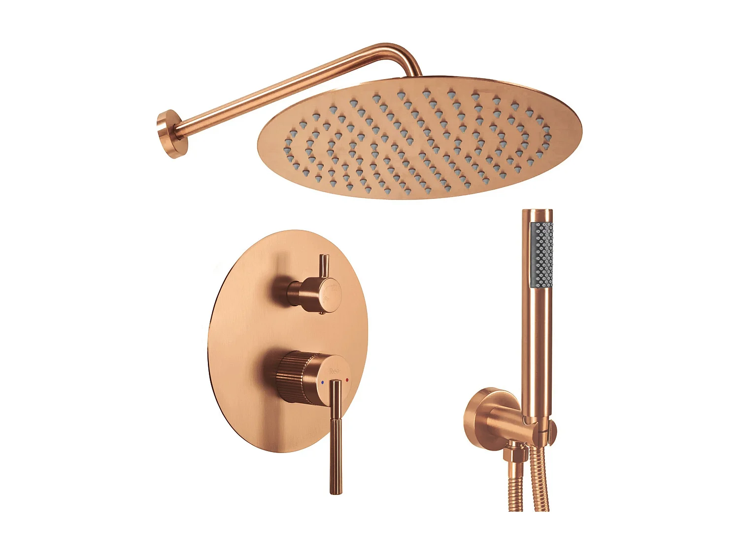 Kit De Douche Encastré Rea Argon Brush Copper