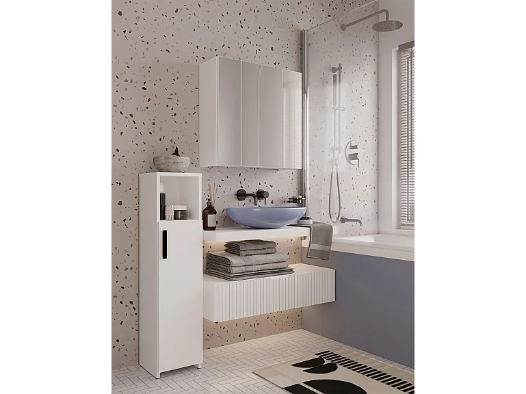 Szafka Łazienkowa POLA 3L| Biała| 60x60x22 cm | 3 Lustra