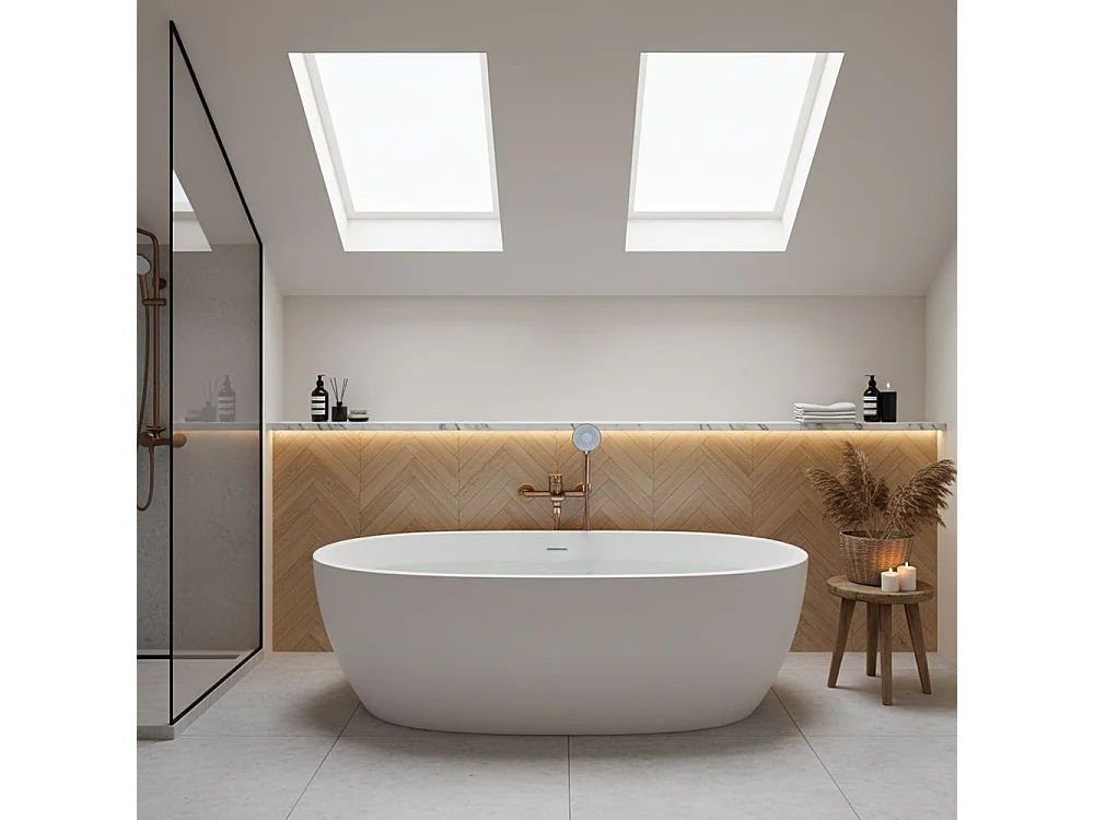 Torneira Para Banheira Rea Drop Brush Copper