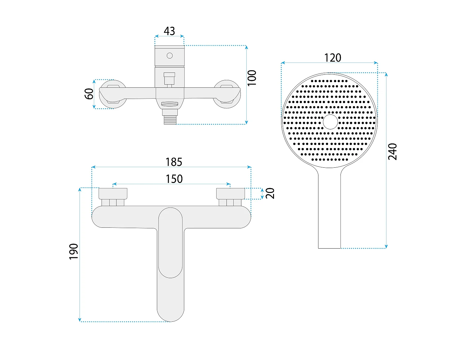 Robinet De Baignoire Rea Drop Brush Copper