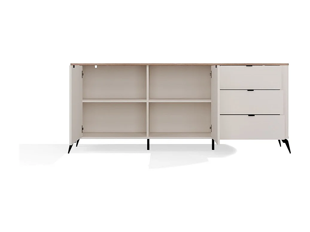 Komoda Cordoba 2D3S |  Kaszmir Dąb Castello | 183x43x75 cm | Cichy domyk, Szuflady