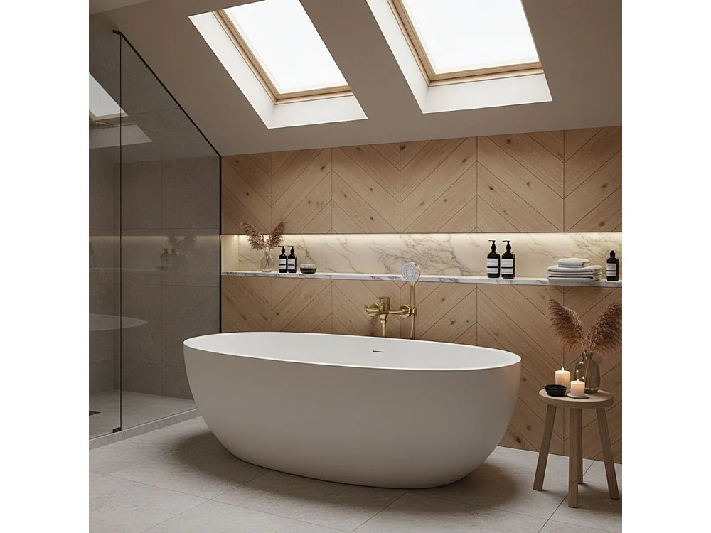 Rubinetto Da Vasca Rea Drop Brush Gold