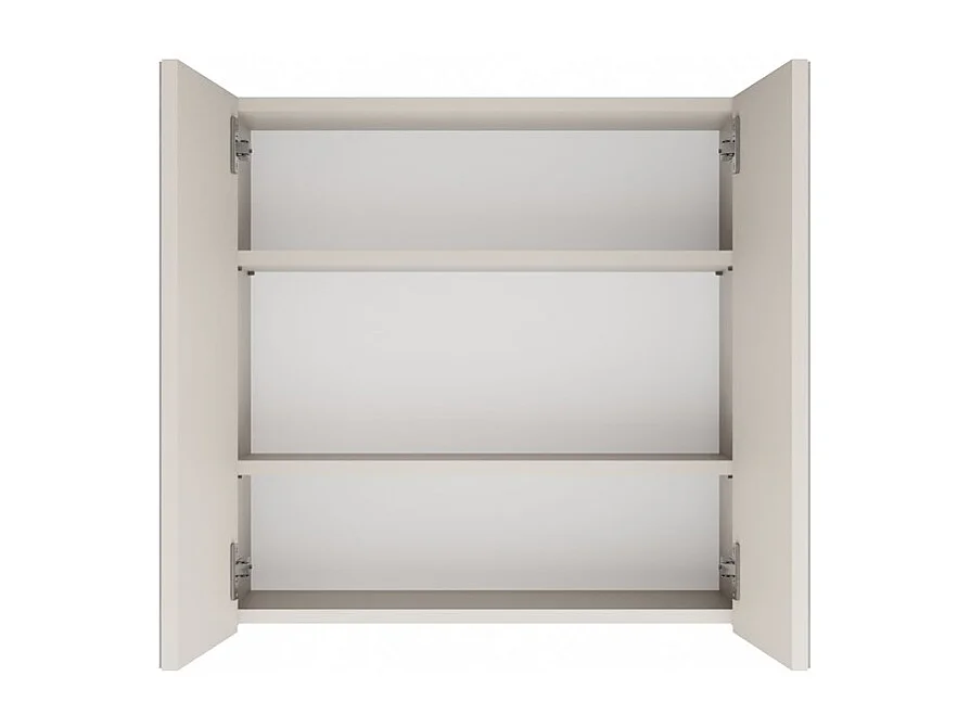 Szafka Łazienkowa POLA 2DL | 60x22x60 cm | Kaszmir | Szafka Łazienkowa Wisząca z Lustrem