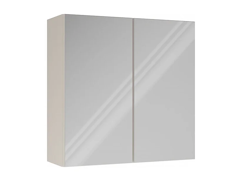 Szafka Łazienkowa POLA 2DL | 60x22x60 cm | Kaszmir | Szafka Łazienkowa Wisząca z Lustrem