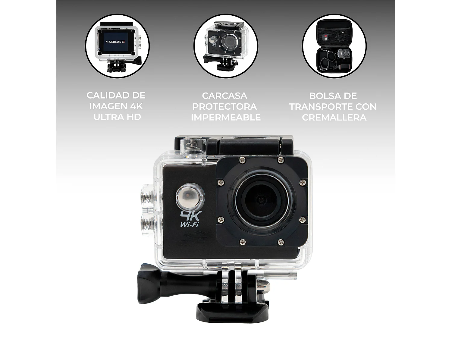 Telecamera 4K per aspiratore grondaie zoom 4x Wi-Fi impermeabile ricaricabile