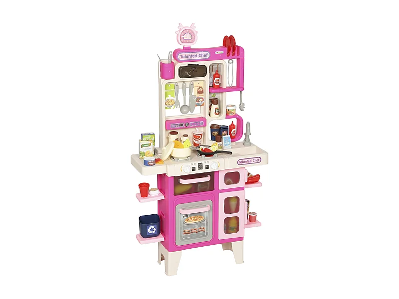 Cuisine pour enfant nombreux accessoires jouet d'imitation avec lumières et sons 3-6 ans rose
