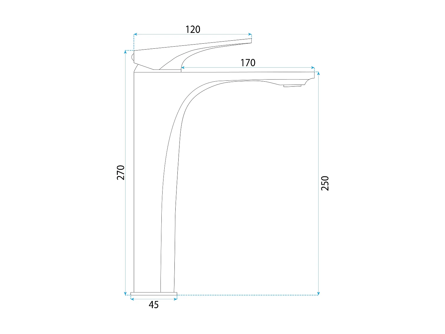 Robinet De Lavabo Rea Joe High Brushed Gold