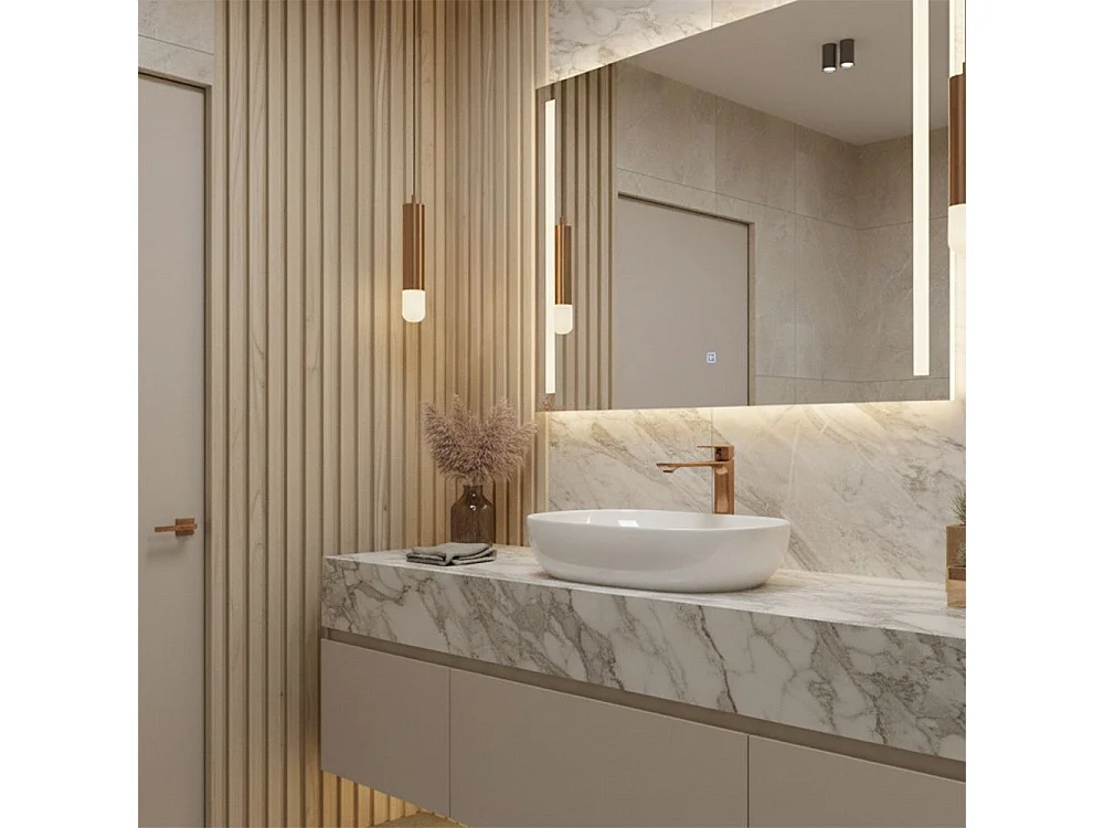 Torneira Para Lavatório Rea Drop High Brush Copper