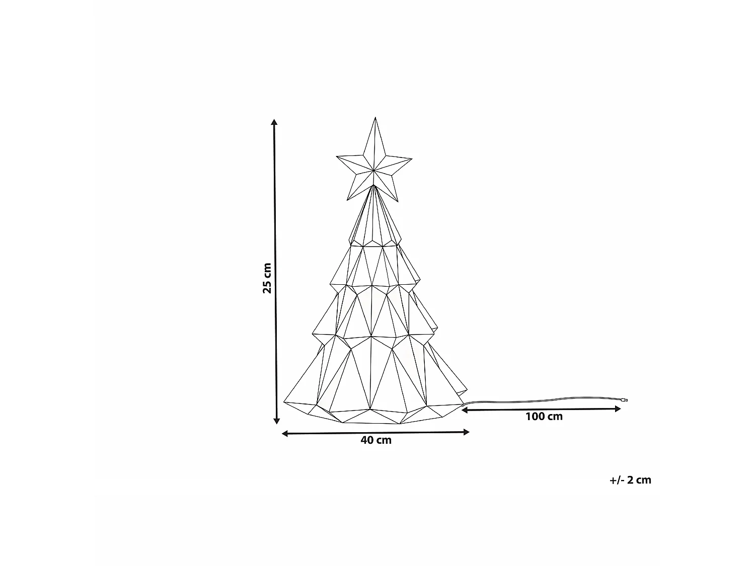 Décoration LED UNUKA 40 cm Arbre de Noël Multicolore