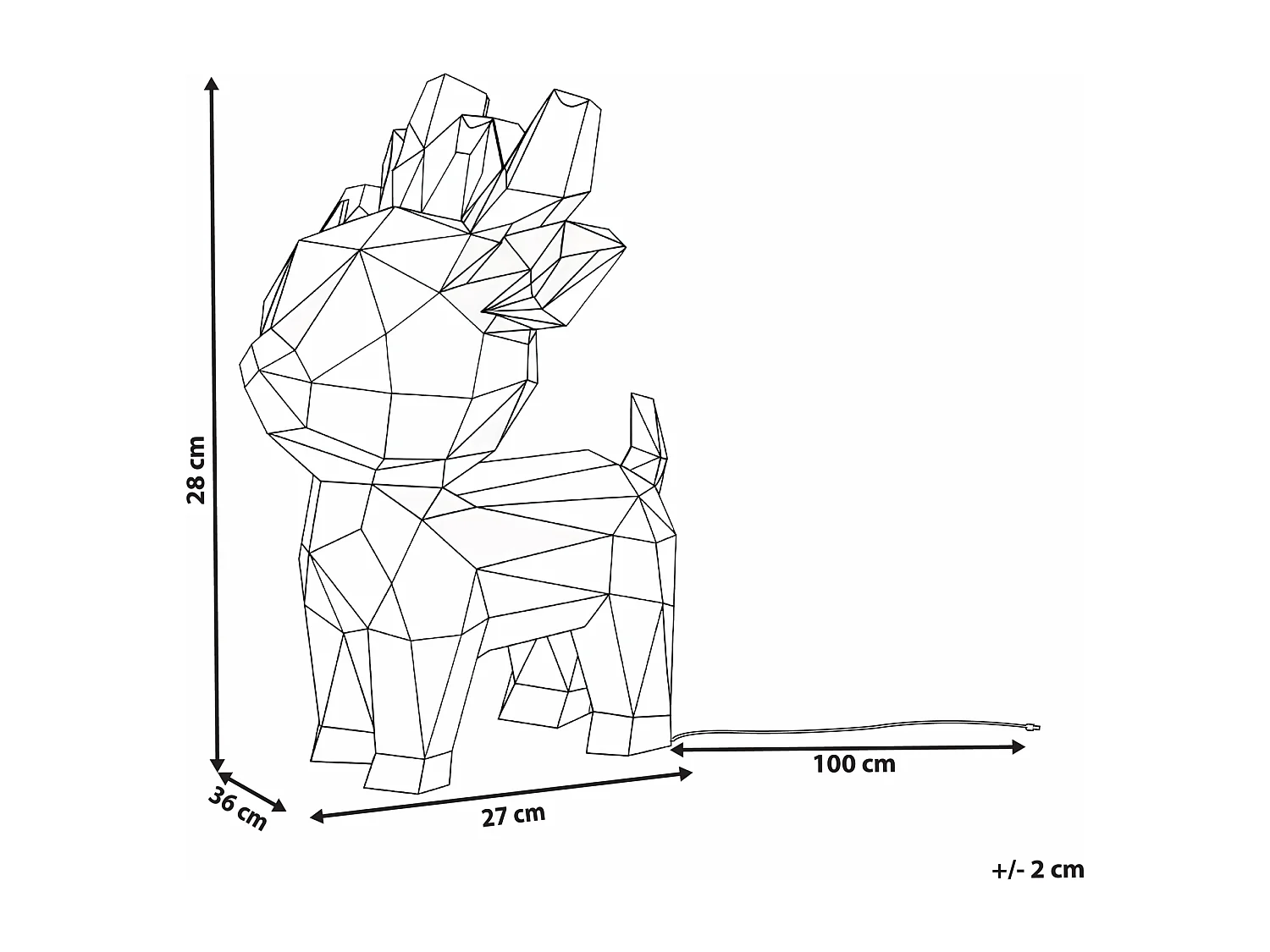 Décoration LED PIENI Renne 35 cm Multicolore