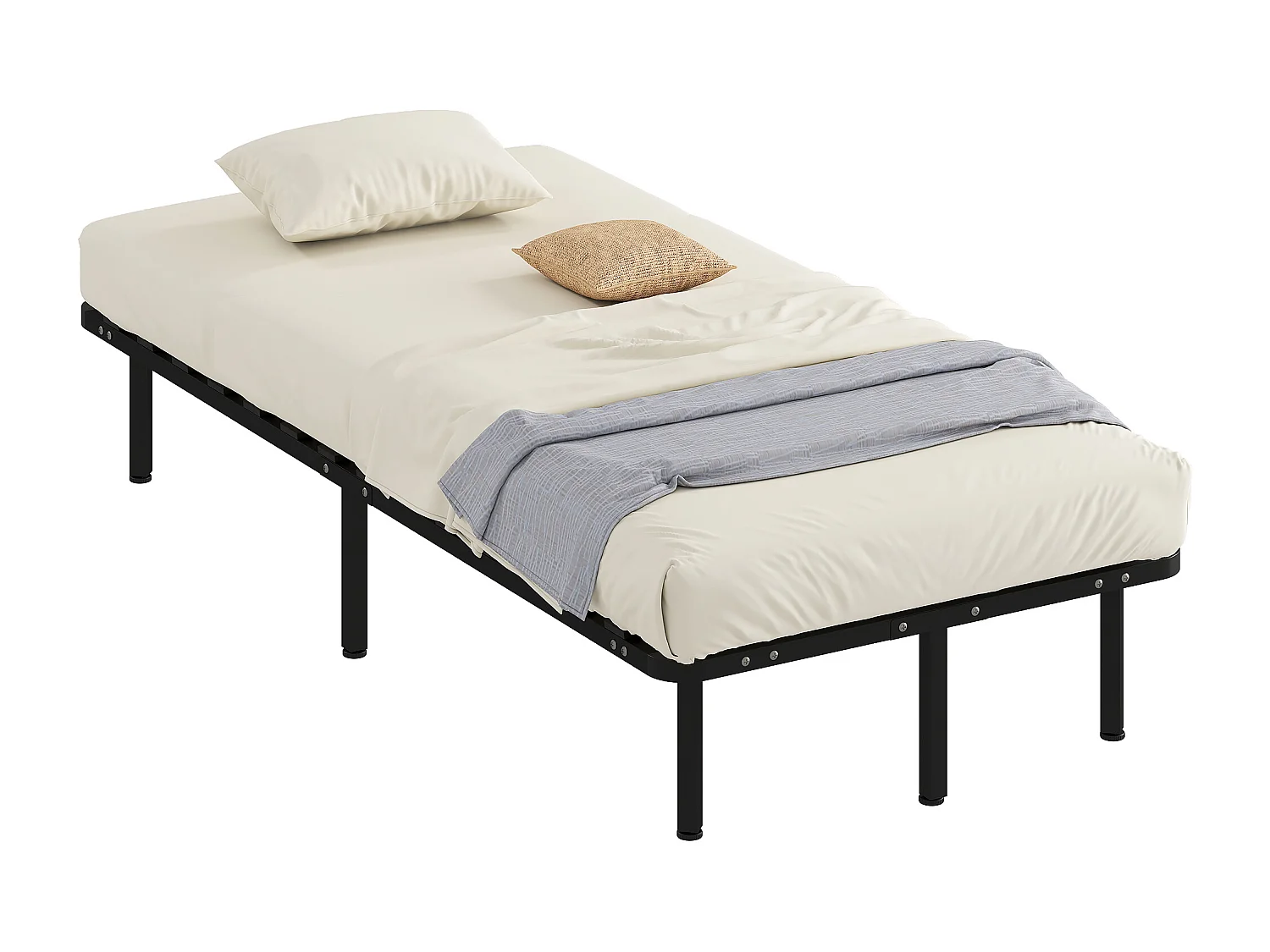 Struttura letto a 28 doghe con spazio contenitore 190x90x31 cm
