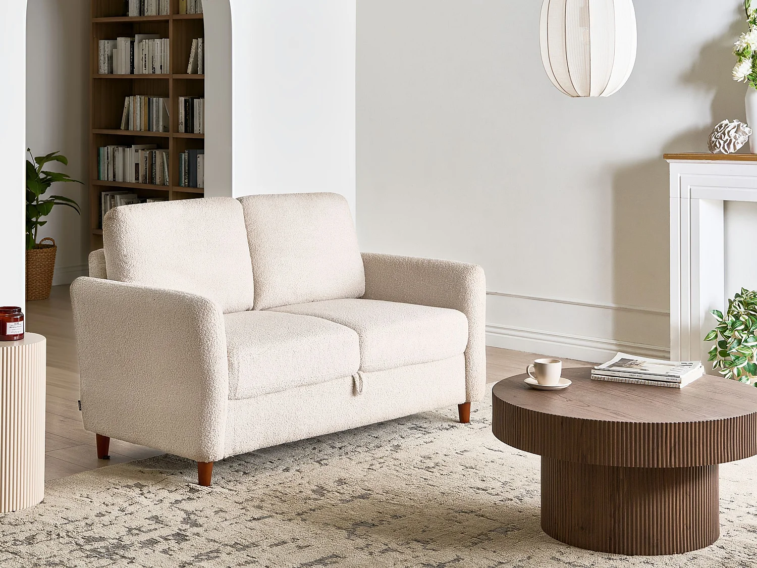 Canapé 2 places MARE Bouclé Beige