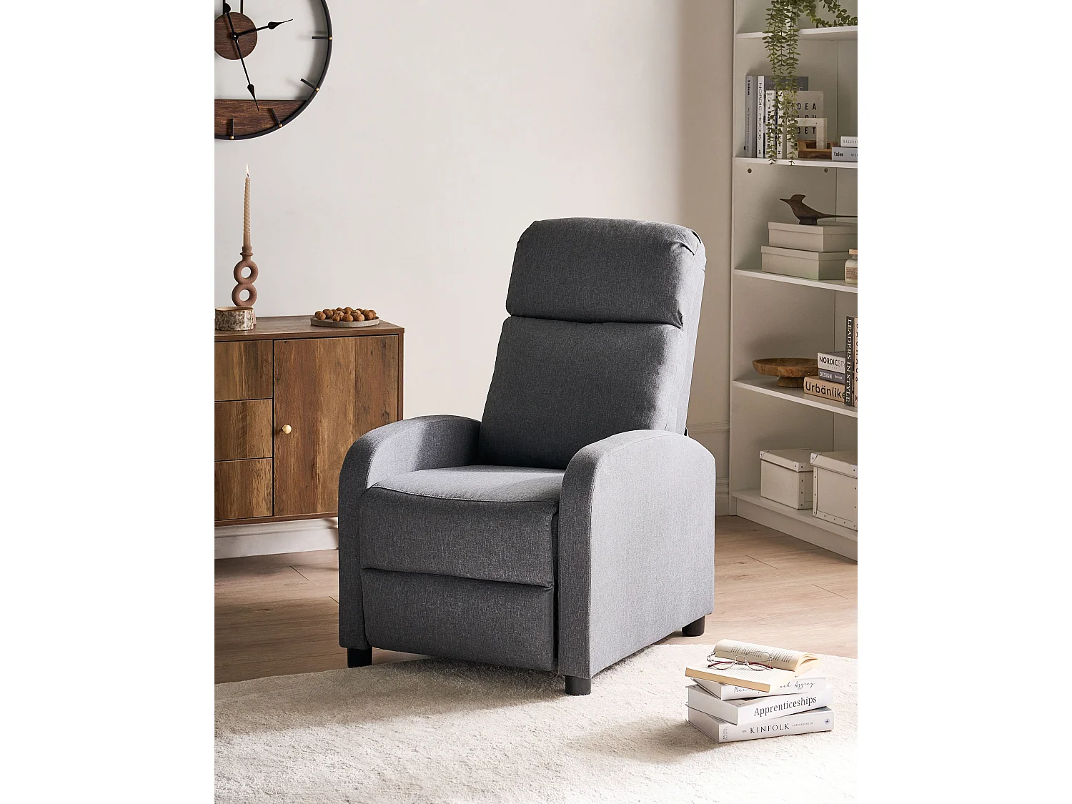 Fauteuil inclinable EMINENCE Lin synthétique Gris