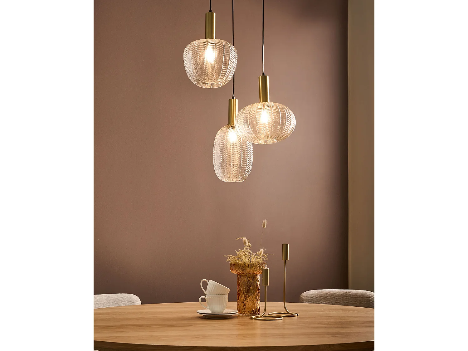 Lampe suspension NJORO Verre Transparent