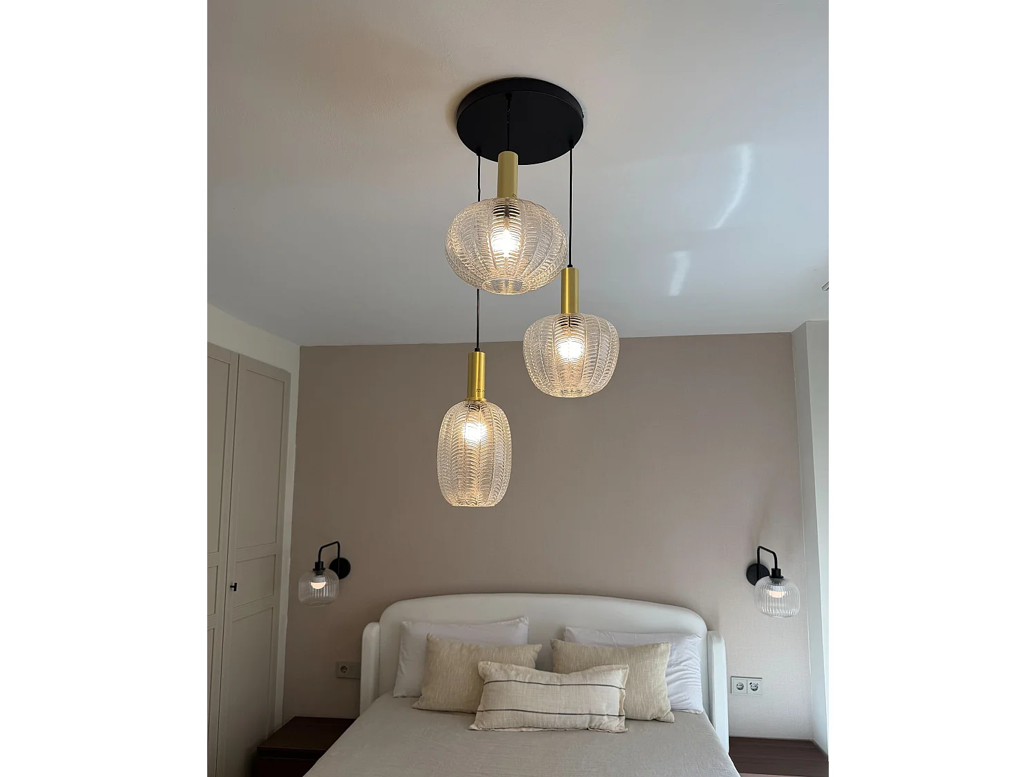 Lampe suspension NJORO Verre Transparent