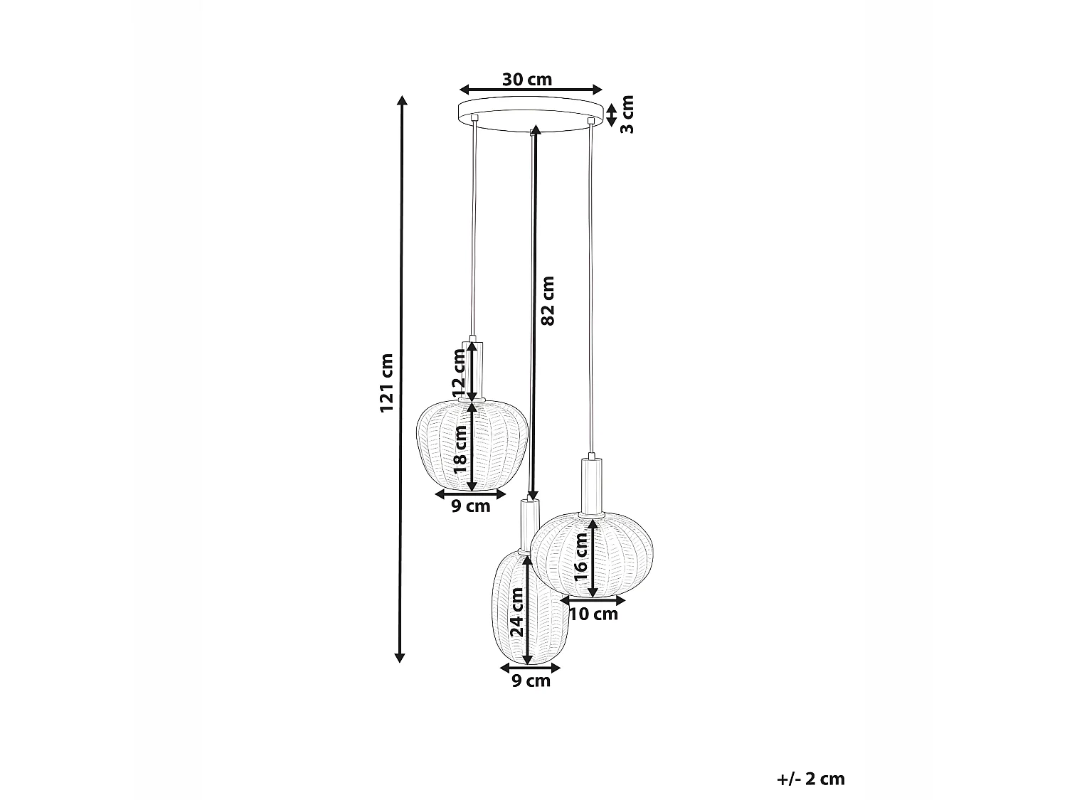 Lampe suspension NJORO Verre Transparent